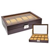 CAJA RELOJES 10 MARRON
