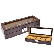 CAJA RELOJES 5 MARRON