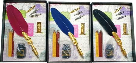 SET PLUMA Y LACRE