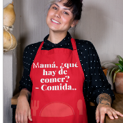 DELANTAL "MAMÁ, QUE HAY DE COMER?