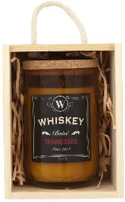 VELA CRISTAL WHISKEY CON MADERA