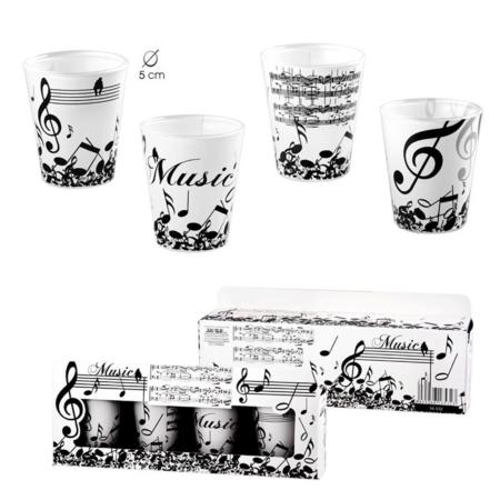 SET 4 VASOS CHUPITOS MUSICA