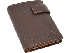 CARTERA BROCHE PIEL MARRON