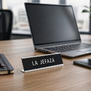 PLACA ESCRITORIO "LA JEFAZA