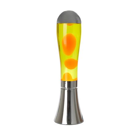 LÁMPARA LAVA PLATEADO/AMARILLO