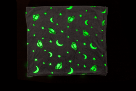 MANTA FELPA PLANETAS BRILLO OSCURIDAD