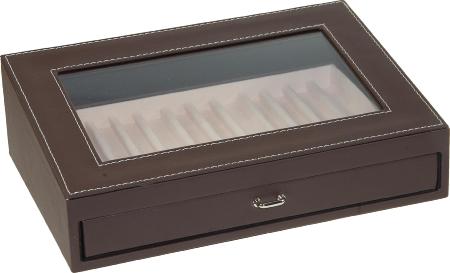 ESTUCHE 12 BOLIGRAFOS MARRON