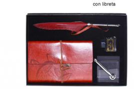 PLUMA CON LIBRETA Y SOPORTE