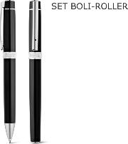 SET ROLLER+BOLIGRAFO BLACK TWIST