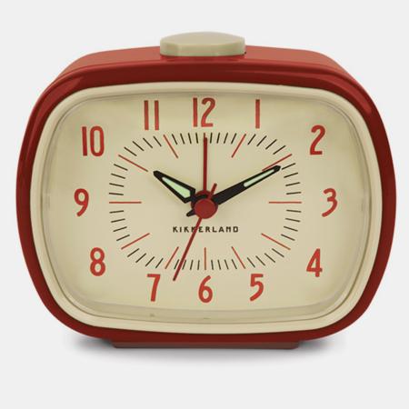 RELOJ CON ALARMA RETRO ROJO