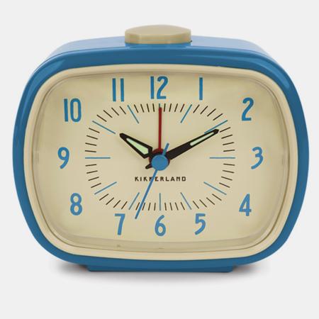 RELOJ CON ALARMA RETRO AZUL