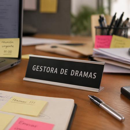 PLACA ESCRITORIO "GESTORA DE DRAMAS
