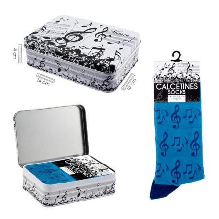 CALCETINES NOTA MUSICAL AZUL