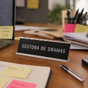 PLACA ESCRITORIO "GESTORA DE DRAMAS