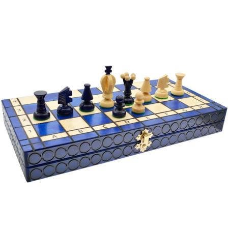 AJEDREZ MADERA ROYAL AZUL