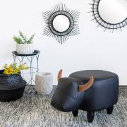 TABURETE LA VACHE NEGRO