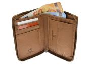 CARTERA CLASICA CREMALLERA COGNAC
