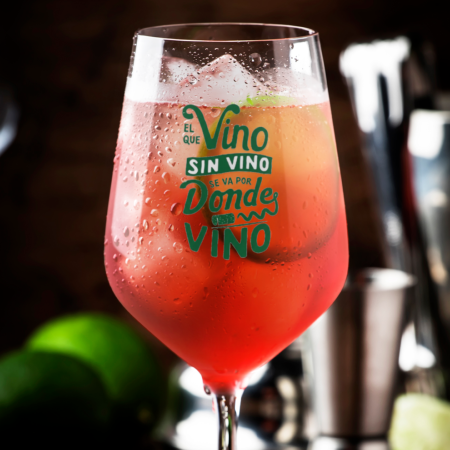 COPA DE VINO "EL QUE VINO SIN VINO...