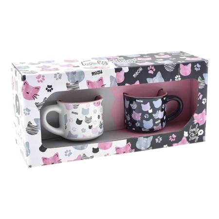 JUEGO TAZAS MINI GATOS