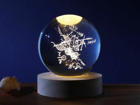 LAMPARA BOLA CRISTAL MATEMATICAS