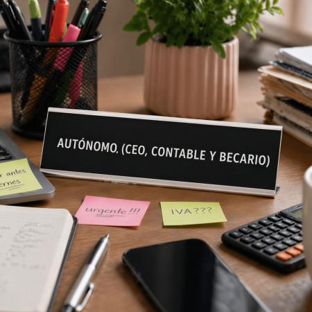 PLACA DE ESCRITORIO "AUTONOMO...